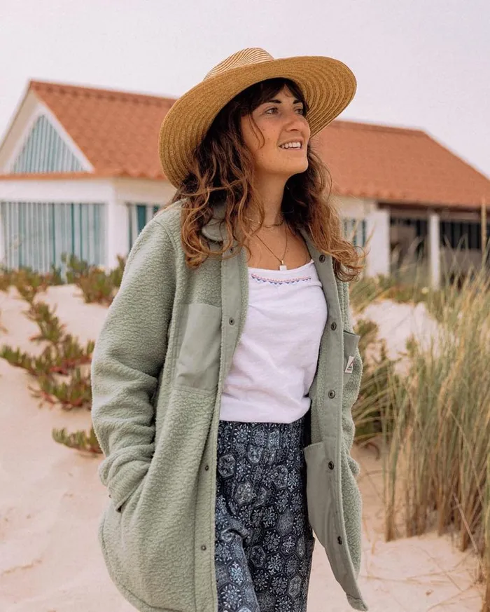 Passenger Clothing Rappel Recycled Sherpa Fleece Oversized Shirt Pistachio Women Shirts