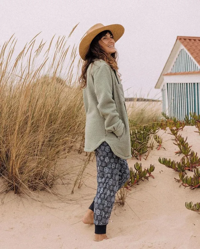 Passenger Clothing Rappel Recycled Sherpa Fleece Oversized Shirt Pistachio Women Shirts