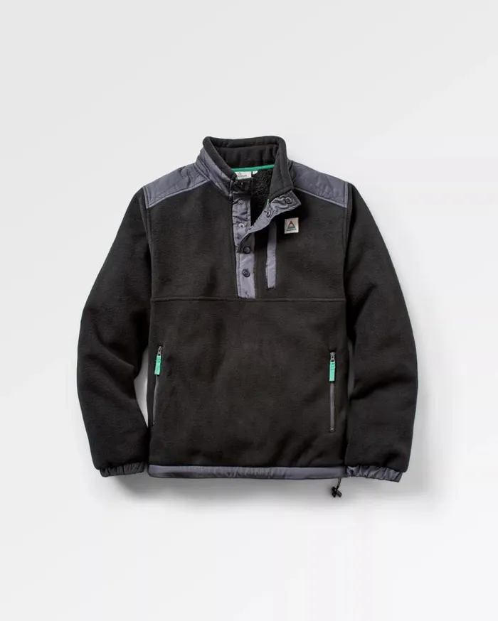 Passenger Clothing Solace Recycled SherpaLined Polar Fleece Black Men Fleece