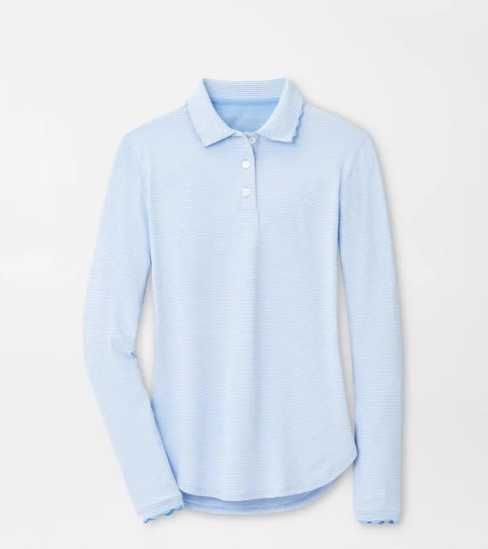 Peter Millar Polos 038 Shirts GolfWomen Opal LongSleeve Stretch Jersey Polo