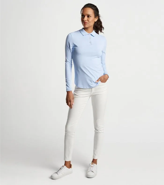 Peter Millar Polos 038 Shirts GolfWomen Opal LongSleeve Stretch Jersey Polo