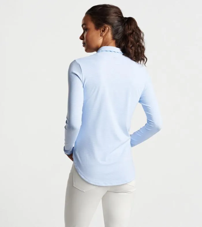 Peter Millar Polos 038 Shirts GolfWomen Opal LongSleeve Stretch Jersey Polo