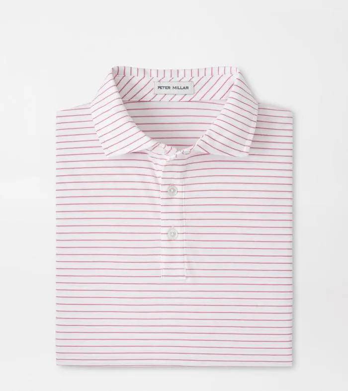 Peter Millar Polos Men Pilot Mill Cedar Stripe ShortSleeve Polo