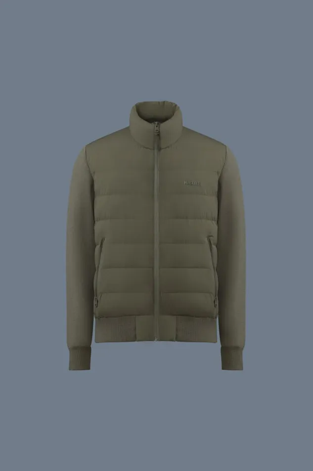 Puffer Men Mackage HANEYCITY Hybrid Light Down Jacket Light Military Puffer Men Mackage HANEYCITY Hybrid Light Down Jacket Light Military