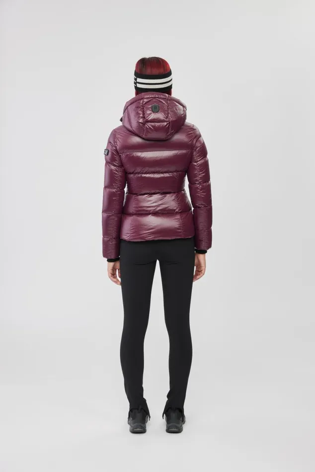 Puffers Women Mackage MADALYN Lustrous Light Down Jacket With Hood For Ladies White