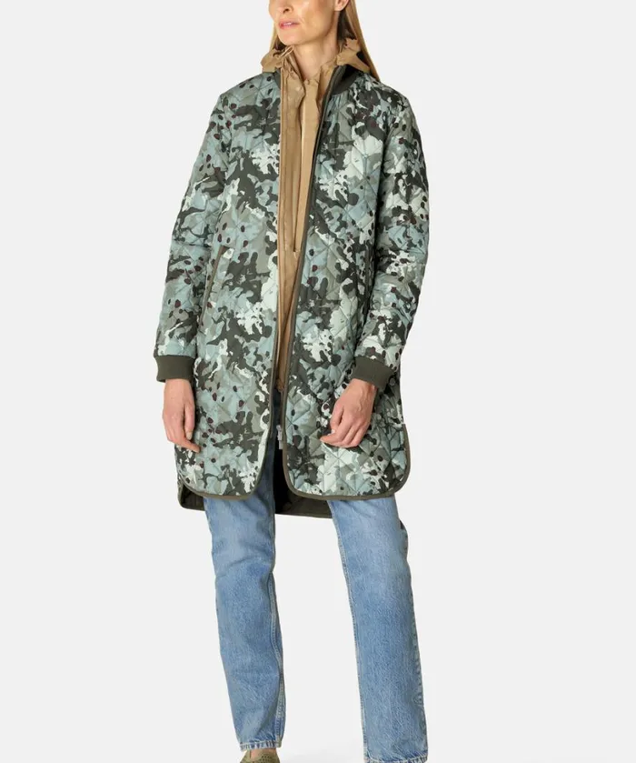 Quilt Jacket 8211 Green Camo Outerwear Ilse Jacobsen All Jackets And Coats