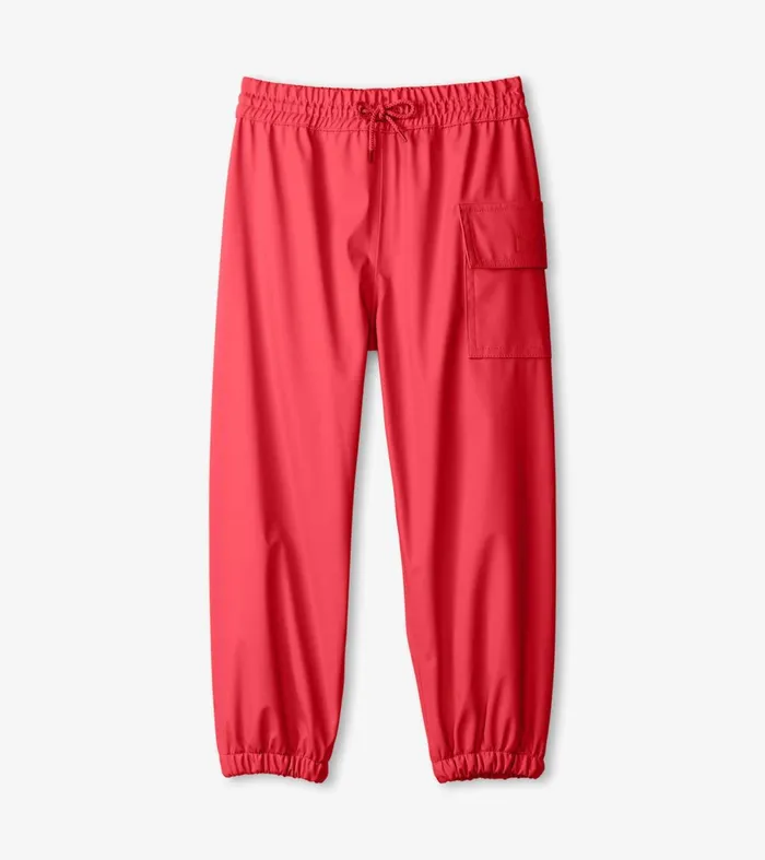 Rainwear GirlsBoys Hatley Red Rain Pants