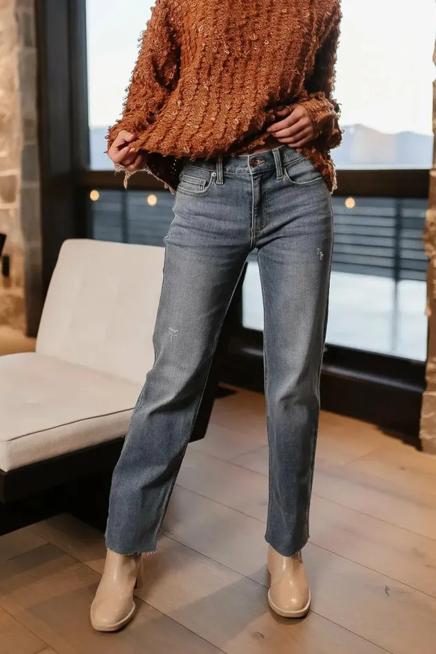 Rebecca Straight Leg Jeans Light Wash Women Bohme Denim
