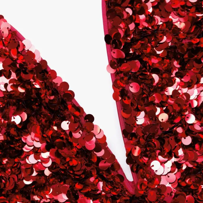 Red 3D Sequin Midi Dress Women Self Portrait Dresses Red 3D Sequin Midi Dress Women Self Portrait Dresses