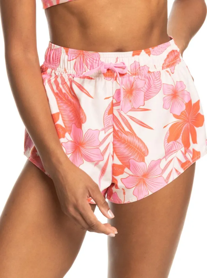 Roxy Boardshorts New Fashion Board Shorts Pale Dogwood Lhibiscus 8211 Women