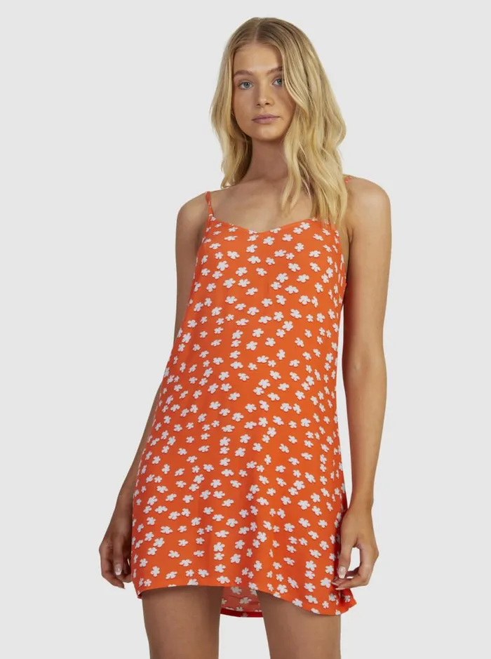 Roxy Dresses Shine A Light Slip Dress Tiger Lily Flower Rain 8211 Women