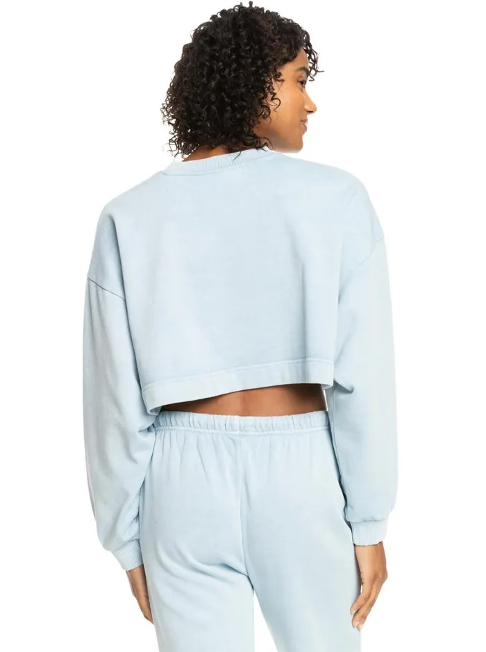 Roxy Fleece and Hoodies Surf Safari Sweatshirt Clear Sky 8211 Women