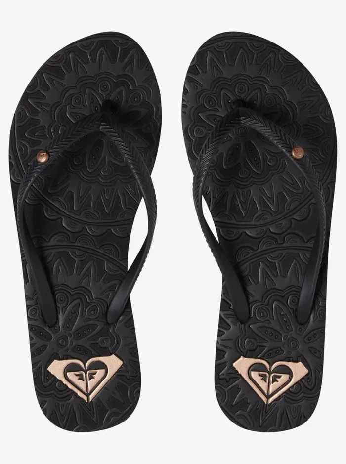 Roxy Flip Flops Antilles Sandals Black 3 8211 Women Roxy Flip Flops Antilles Sandals Black 3 8211 Women