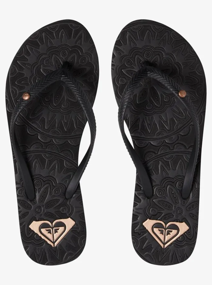 Roxy Flip Flops Antilles Sandals Black 3 8211 Women Roxy Flip Flops Antilles Sandals Black 3 8211 Women
