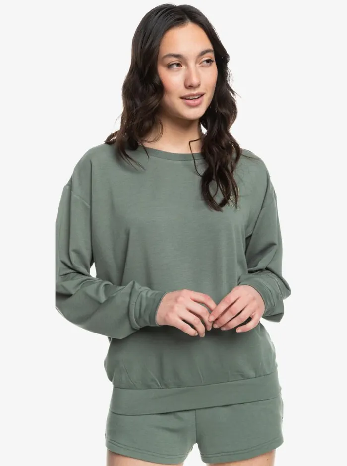 Roxy Jackets Surfing By Moonlight B Cozy Lounge Top Agave Green 8211 Women