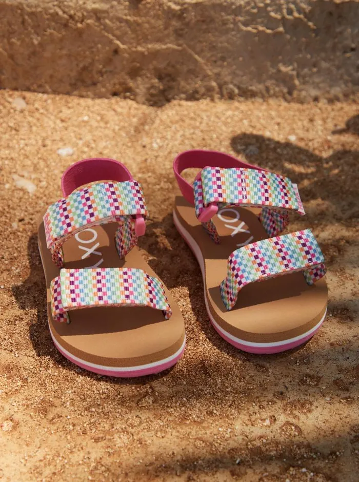 Roxy Shoes and Sandals Toddler039s Roxy Cage Sandals Whiteprint 8211 Kids