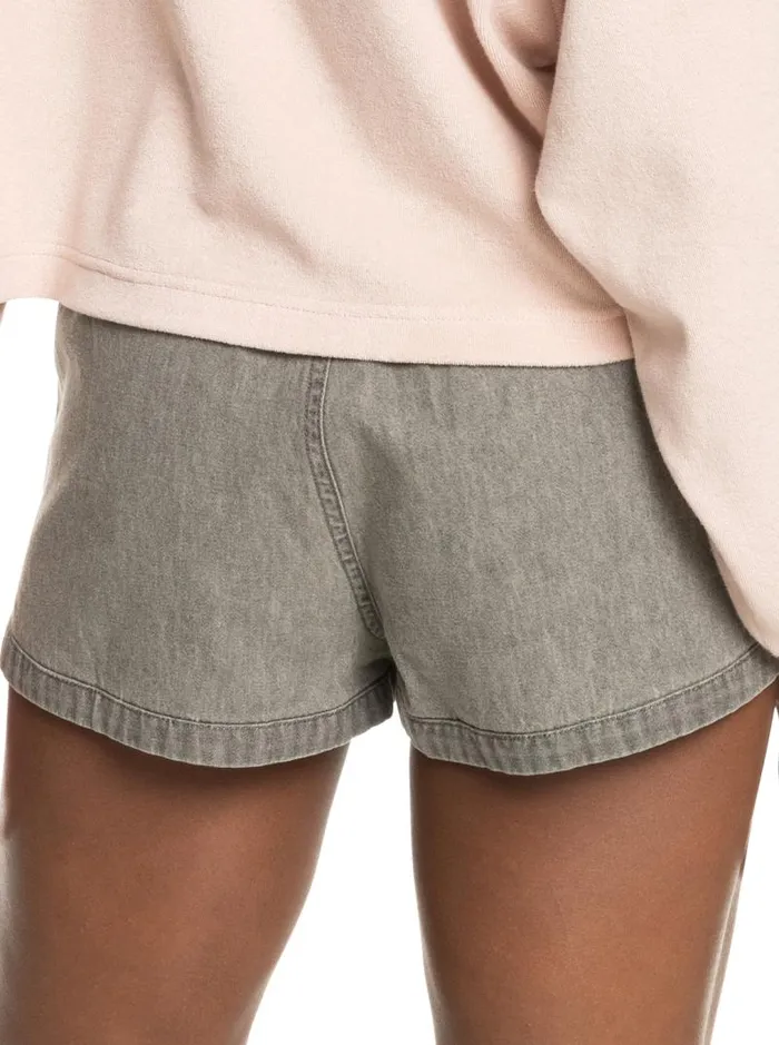 Roxy Shorts New Impossible Denim Shorts Light Grey 8211 Women Roxy Shorts New Impossible Denim Shorts Light Grey 8211 Women