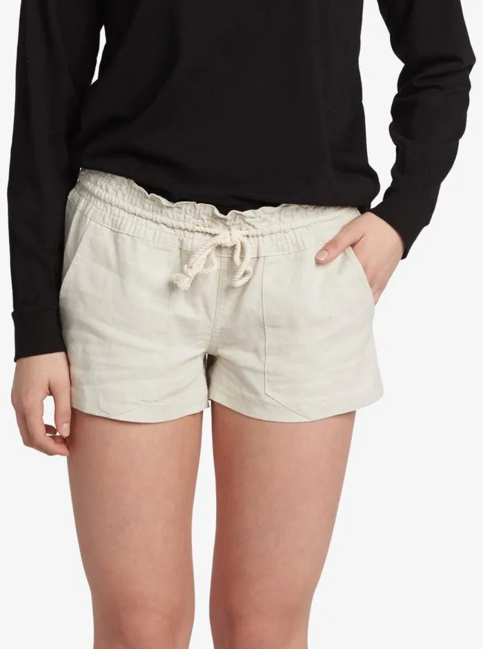 Roxy Shorts Oceanside Elasticized Shorts Stone 8211 Women