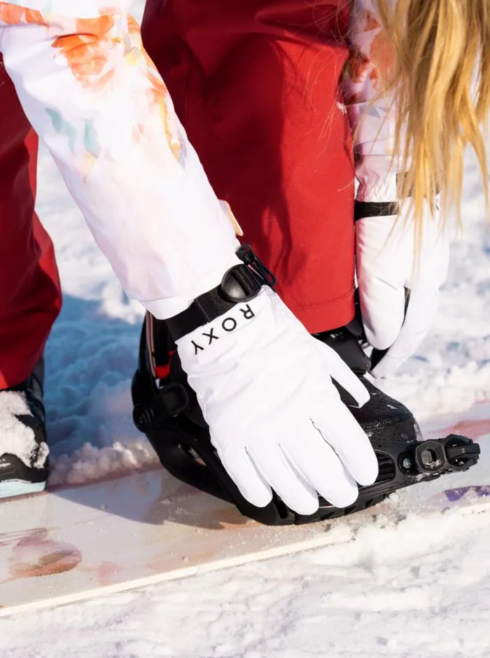 Roxy Snow Accessories Roxy Jetty Solid Insulated SnowboardSki Gloves Bright White 8211 Women