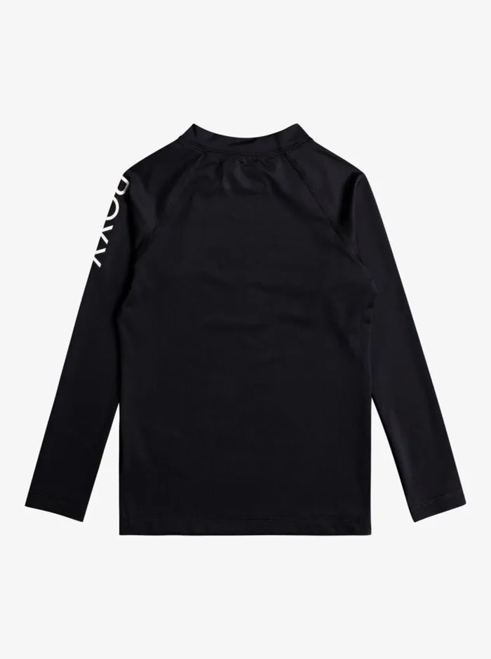 Roxy Swim Girl039s 27 Whole Hearted Long Sleeve UPF 50 Rashguard Anthracite 8211 Kids Roxy Swim Girl039s 27 Whole Hearted Long Sleeve UPF 50 Rashguard Anthracite 8211 Kids