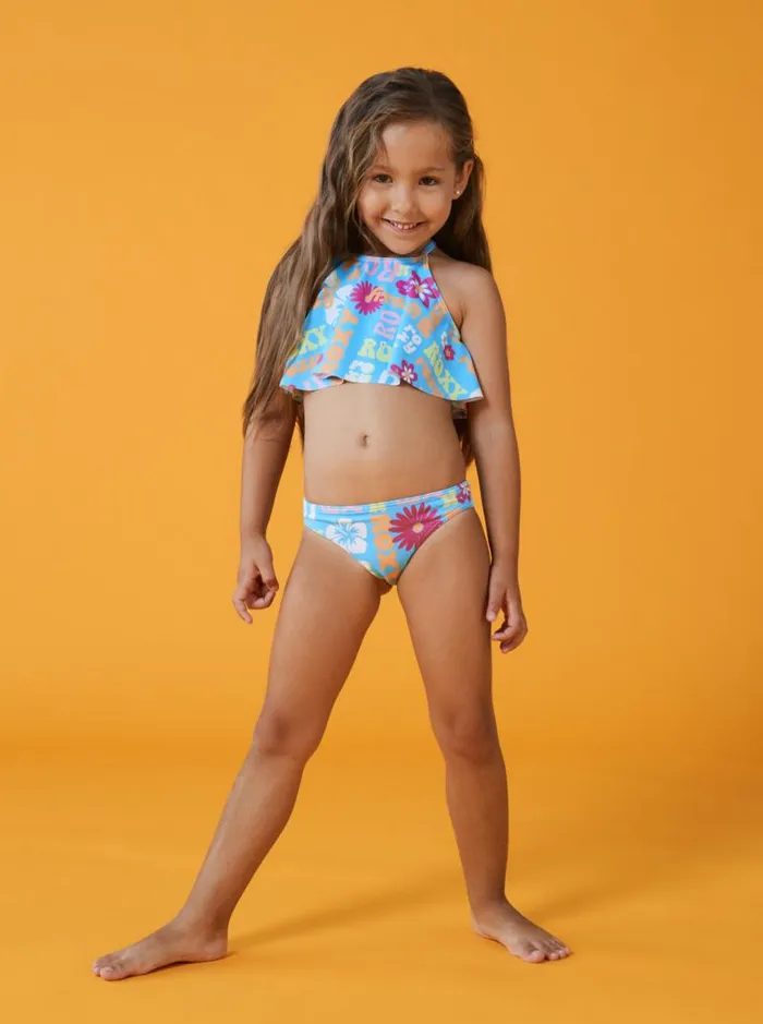 Roxy Swim Girl039s 416 Flower Vintage Power Two Piece Flutter Bikini Set For Girls Bachelor Button Groovy Girl 8211 Kids Roxy Swim Girl039s 416 Flower Vintage Power Two Piece Flutter Bikini Set For Girls Bachelor Button Groovy Girl 8211 Kids