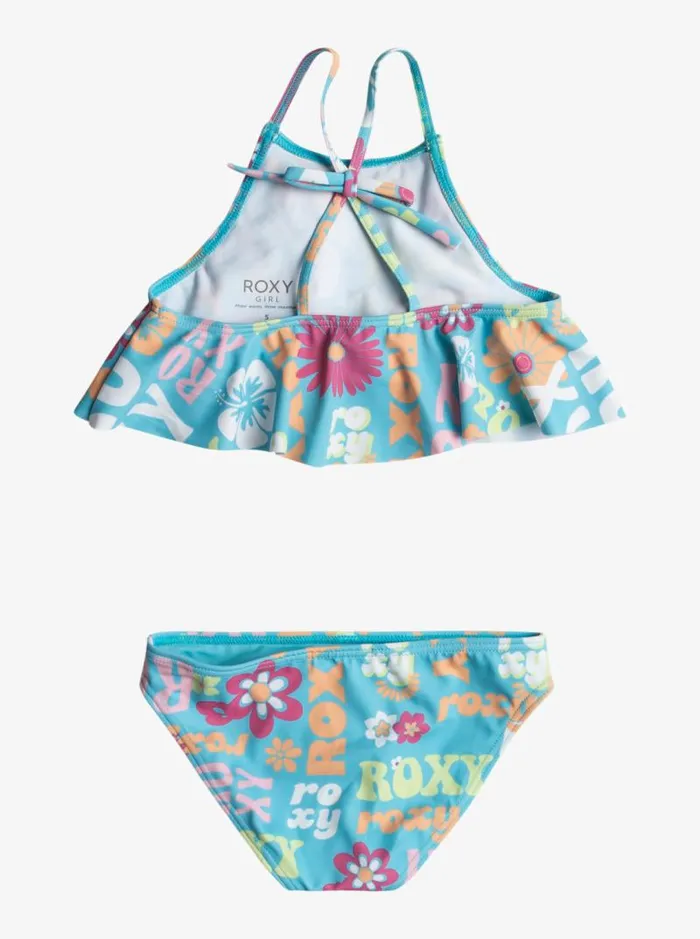 Roxy Swim Girl039s 416 Flower Vintage Power Two Piece Flutter Bikini Set For Girls Bachelor Button Groovy Girl 8211 Kids Roxy Swim Girl039s 416 Flower Vintage Power Two Piece Flutter Bikini Set For Girls Bachelor Button Groovy Girl 8211 Kids