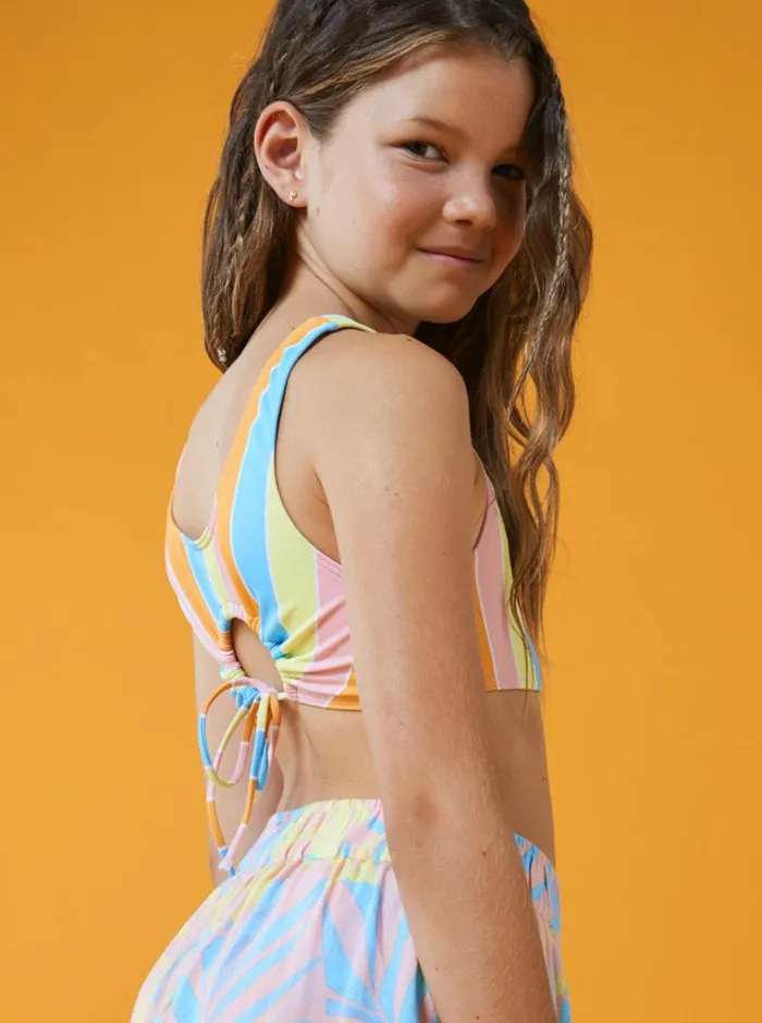 Roxy Swim Girl039s 416 Last In Paradise Two Piece Crop Top Bikini Set For Girls Bachelor Button Rainbow Rays 8211 Kids Roxy Swim Girl039s 416 Last In Paradise Two Piece Crop Top Bikini Set For Girls Bachelor Button Rainbow Rays 8211 Kids
