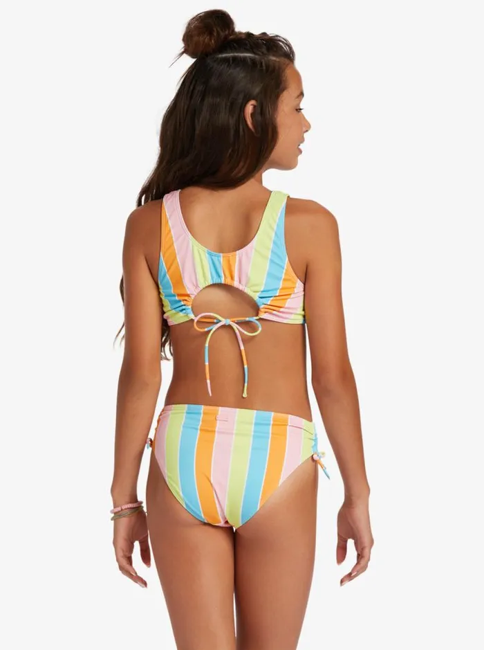 Roxy Swim Girl039s 416 Last In Paradise Two Piece Crop Top Bikini Set For Girls Bachelor Button Rainbow Rays 8211 Kids Roxy Swim Girl039s 416 Last In Paradise Two Piece Crop Top Bikini Set For Girls Bachelor Button Rainbow Rays 8211 Kids