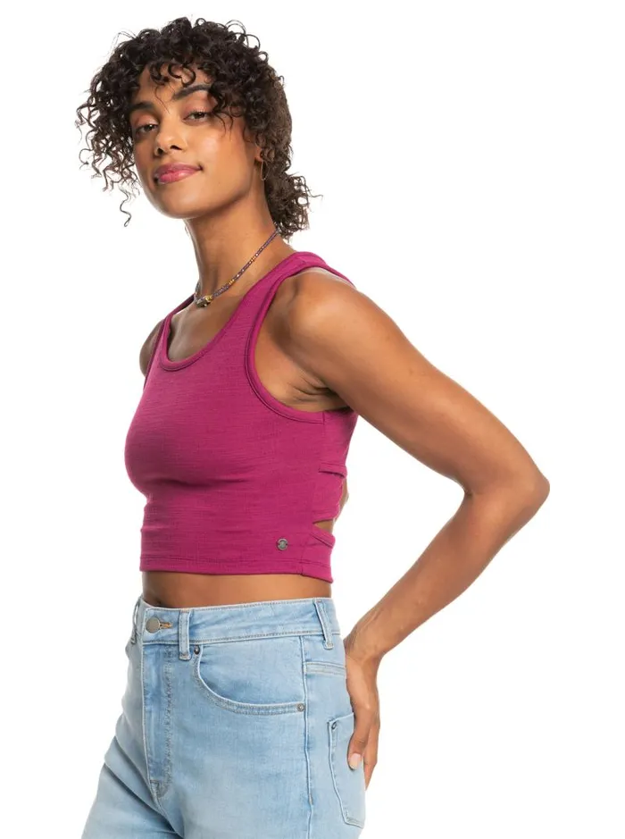 Roxy Tops Good Keepsake Crop Top Raspberry Radiance 8211 Women Roxy Tops Good Keepsake Crop Top Raspberry Radiance 8211 Women