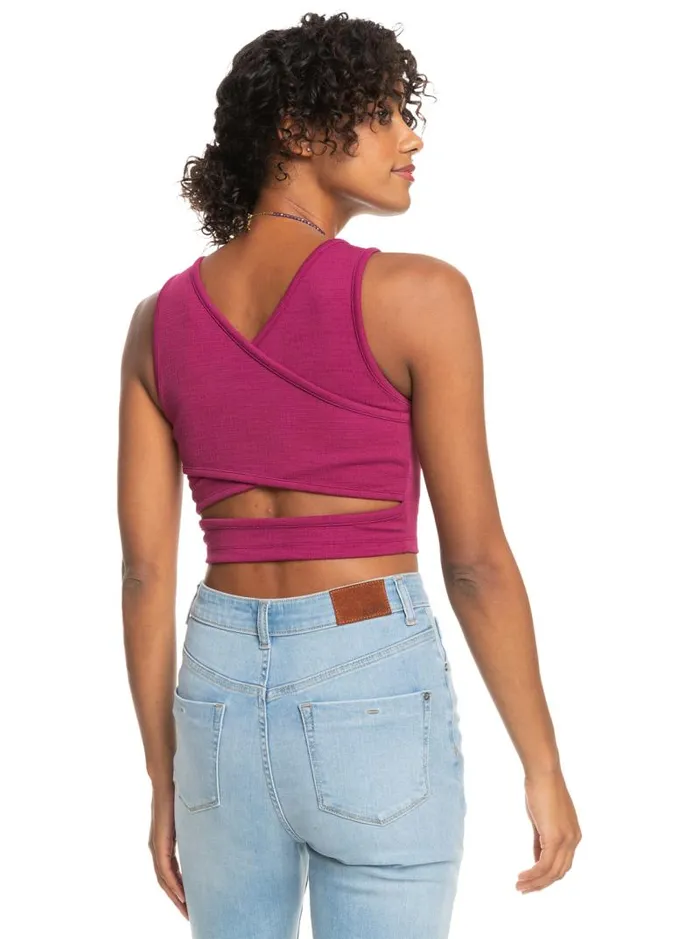 Roxy Tops Good Keepsake Crop Top Raspberry Radiance 8211 Women Roxy Tops Good Keepsake Crop Top Raspberry Radiance 8211 Women