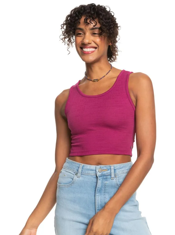 Roxy Tops Good Keepsake Crop Top Raspberry Radiance 8211 Women Roxy Tops Good Keepsake Crop Top Raspberry Radiance 8211 Women