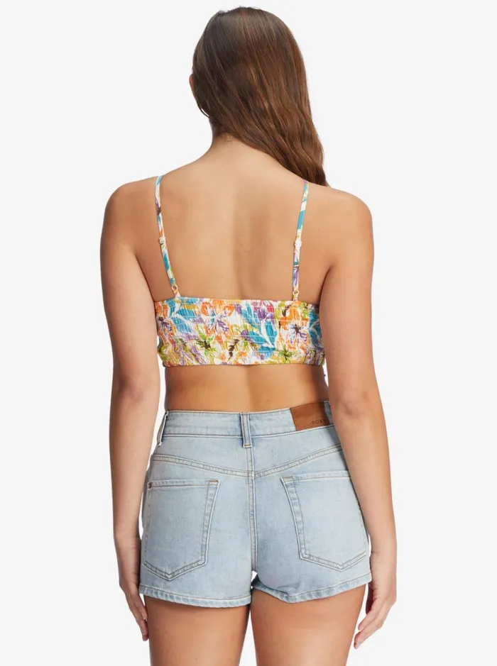 Roxy Tops Live Free Strappy Tank Snow White Pualani Combo 8211 Women Roxy Tops Live Free Strappy Tank Snow White Pualani Combo 8211 Women