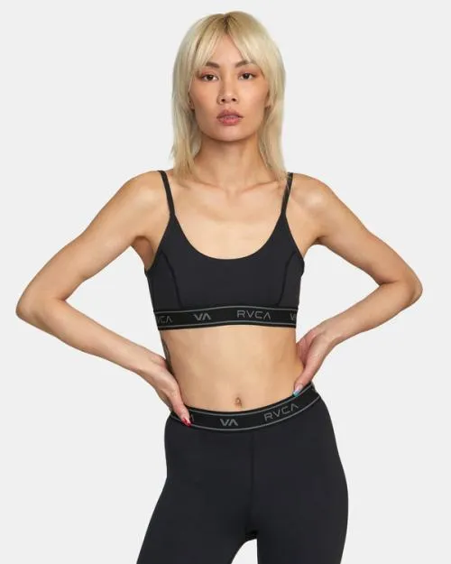Rvca Base Sports Bra Black SportWomen Tops