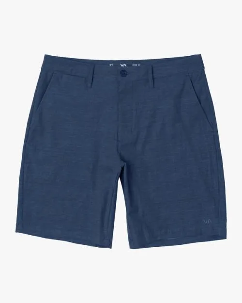 Rvca Boy039s Back In Hybrid Walkshorts 19034 Denim Heather Boys Shorts