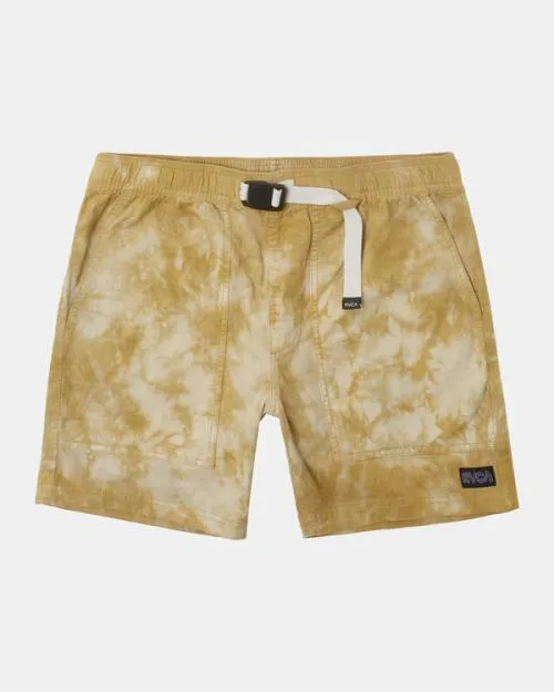 Rvca Civic Bleached 18034 Elastic Shorts Butterscotch Men Shorts and Hybrids