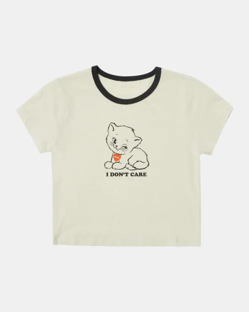 Rvca Dont Care TShirt Latte Women Tees and Tanks
