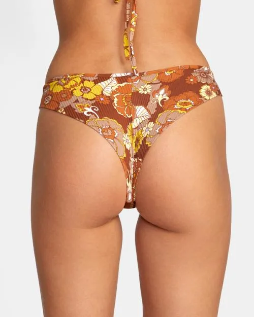 Rvca Earth Bloom Cheeky Bikini Bottoms Multi Women Bikini Bottoms