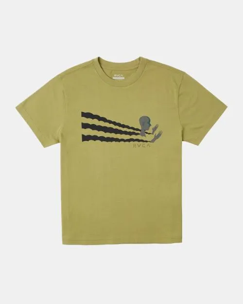 Rvca Ed Templeton Trip Out Tee Avocado Men Short Sleeves