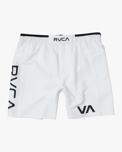 Rvca Grappler Elastic Waist Walkshorts 17034 White Men Athletic Shorts