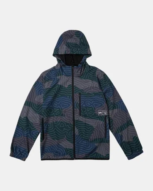 Rvca Hawaii Yogger Hooded Fleece Hawaii Topo Camo SportMen Jackets
