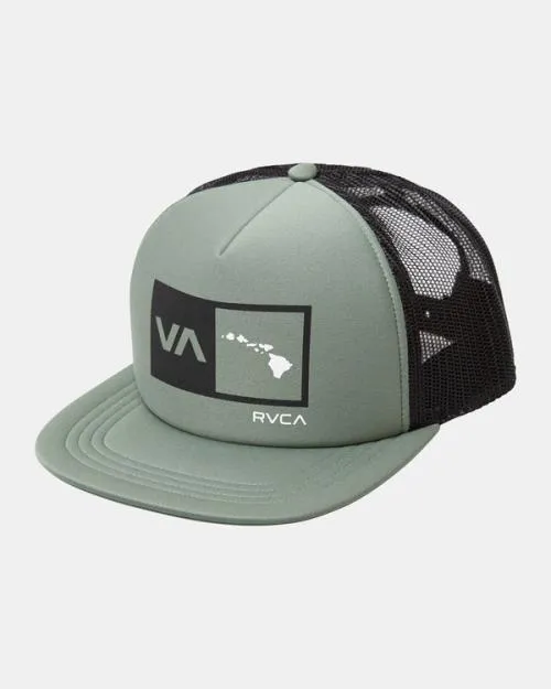 Rvca ISLAND BALANCE FOAM TRUCKER Jade Men Hats and Beanies