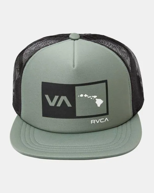 Rvca ISLAND BALANCE FOAM TRUCKER Jade Men Hats and Beanies