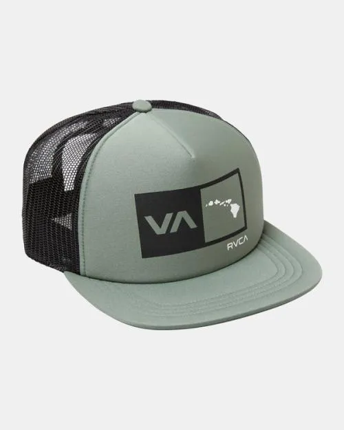 Rvca ISLAND BALANCE FOAM TRUCKER Jade Men Hats and Beanies
