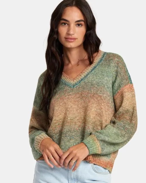 Rvca Long Distance Sweater Multi Women Sweaters