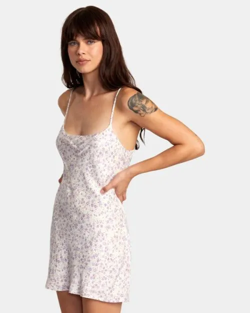 Rvca Macarthur Midi Dress Latte Women Dresses and Rompers