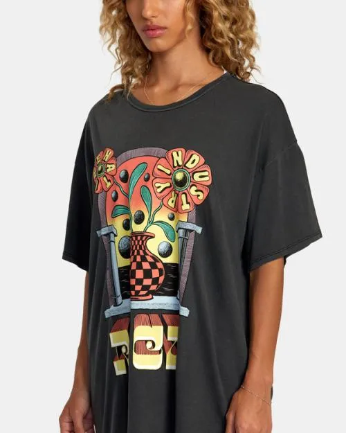 Rvca Martin Ander Potal Tee Rvca Black Women Tees and Tanks