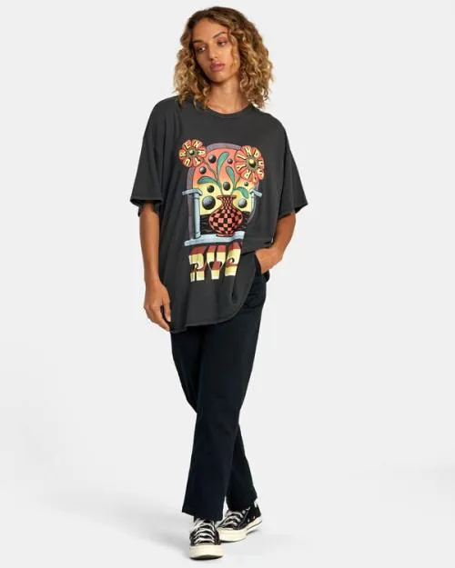 Rvca Martin Ander Potal Tee Rvca Black Women Tees and Tanks