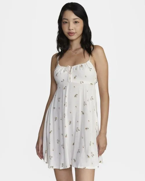 Rvca Overtime Sun Dress Cloud Women Dresses and Rompers