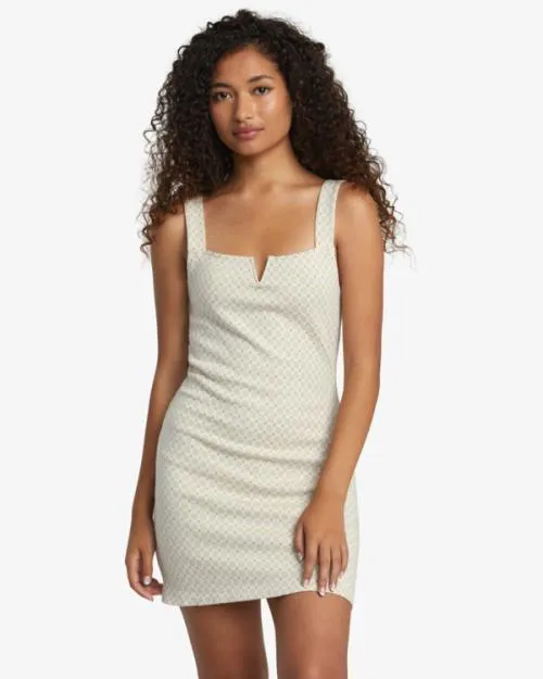 Rvca Pleasure Mini Dress Cloud Women Dresses and Rompers