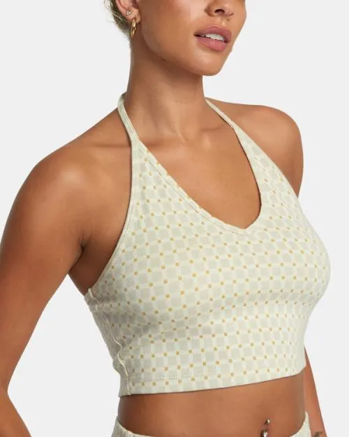 Rvca Sunrise Halter Top Cloud Women Tops